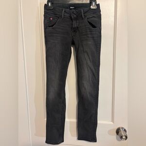 Hudson Jeans Women’s Collin Skinny Black Distressed Denim, size 24